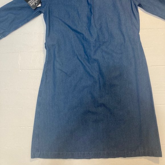 NWT! A.P.C. DENIM SHIRT DRESS -INDIGO- XSMALL - Picture 6 of 7
